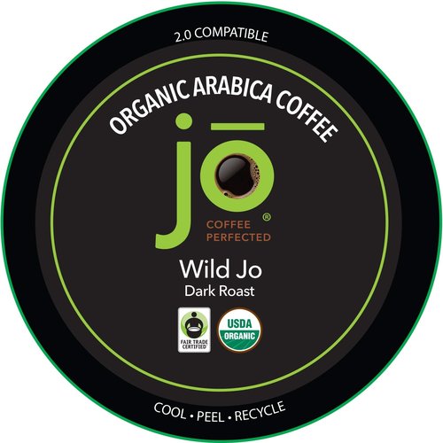 WILD JO: 48 Cups Dark French Roast Organic Coffee for Keurig K-Cup Compatible Brewers, Fresh Seal Single Serve Cups, Bold Strong Rich Wicked Good, Fair Trade Certified Kosher Gluten Free by Jo Coffee®