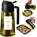 TrendPlain - Olive Oil Dispenser Bottle | 16oz/470ml Kitchen Gadget for Cooking & Air Fryer - Black