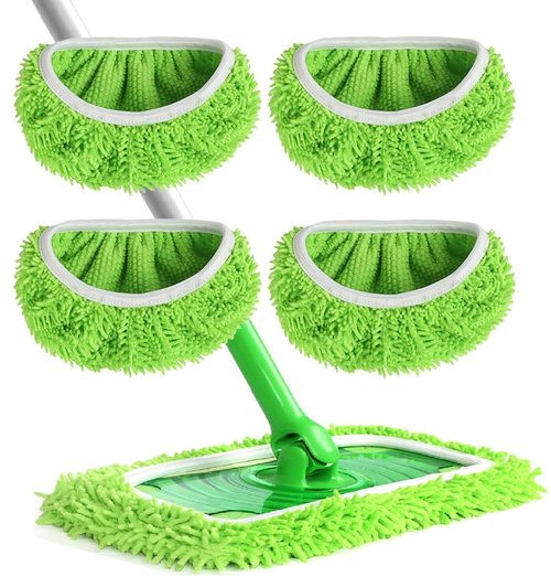 Reusable Microfiber Mop Pads for Swiffer Sweeper - Wet & Dry Cleaning Cloths - Mop Head Replacement Washable Refills for Household Floors
