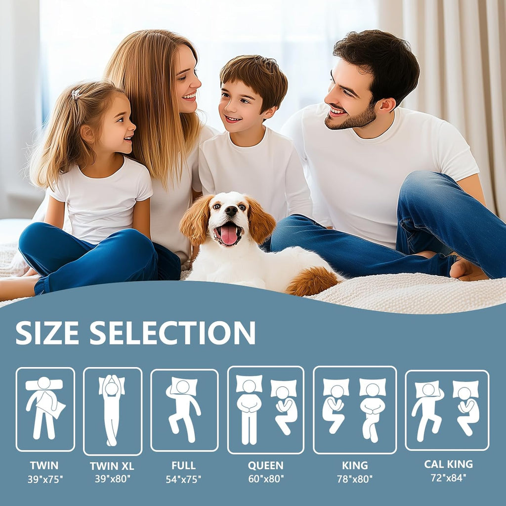 Premium Waterproof Mattress Protector - California King Size | Breathable Cooling Bed Cover in Gray
