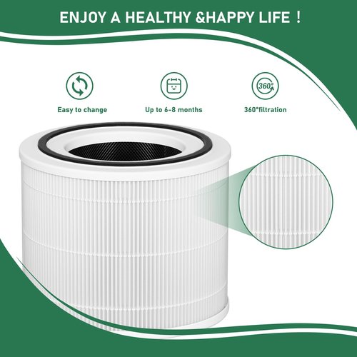 Carmerny 240 HEPA Filters Replacement 14 Compatible with Puro 240 Air Cleaner Purifier, 2 Pack