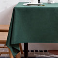 BALCONY & FALCON Table Cloth – Waterproof, Wrinkle Resistant & Washable Large Rectangle Tablecloth and Table Cover for Dining Room, Kitchen, Outdoor, Party & Birthday Use (Hunter Green, 91" x 156")