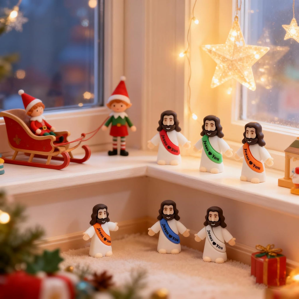 Owurha Mini Jesus Figurines - 100 Pcs Tiny Religious Figures for Sunday School & Baptism Gifts