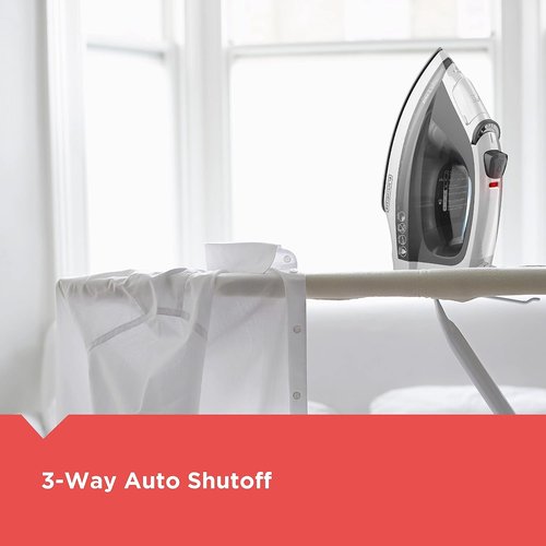 BLACK+DECKER Compact Steam Iron - Stainless Steel Soleplate, Spray Mist, Anti-Drip & Auto Shutoff