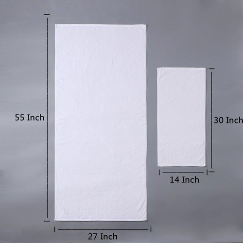 Towels Pack of 1 Bath Towels 27 x 55 Inches, White Soft Cotton Terry Towel with Quick Dry & Highly Absorbent, Perfect Extra Large Bathroom Shower Towels (White, 27 x 55 inch - 1 Pack)