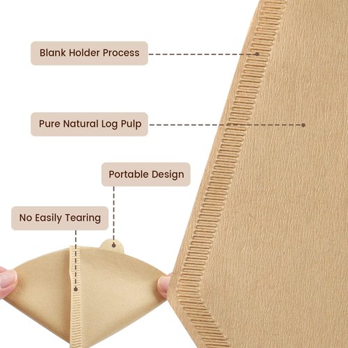 200 Count Cone Coffee Filters #2, Clinuse Unbleached Size 02 Coffee Filter 2-6 Cup, Disposable Natural Paper Filters, 02 Cone Filters for Pour Over and Drip Coffee Maker