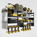 Oviitech Power Tool Organizer - Heavy Duty Wall Mount Storage Rack | 8 Drill Holder, 400lbs Capacity, Black