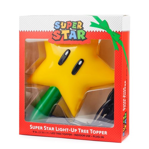 Christmas Tree Topper Mario Star - Super Decorations with Light Up LED : Plug in
