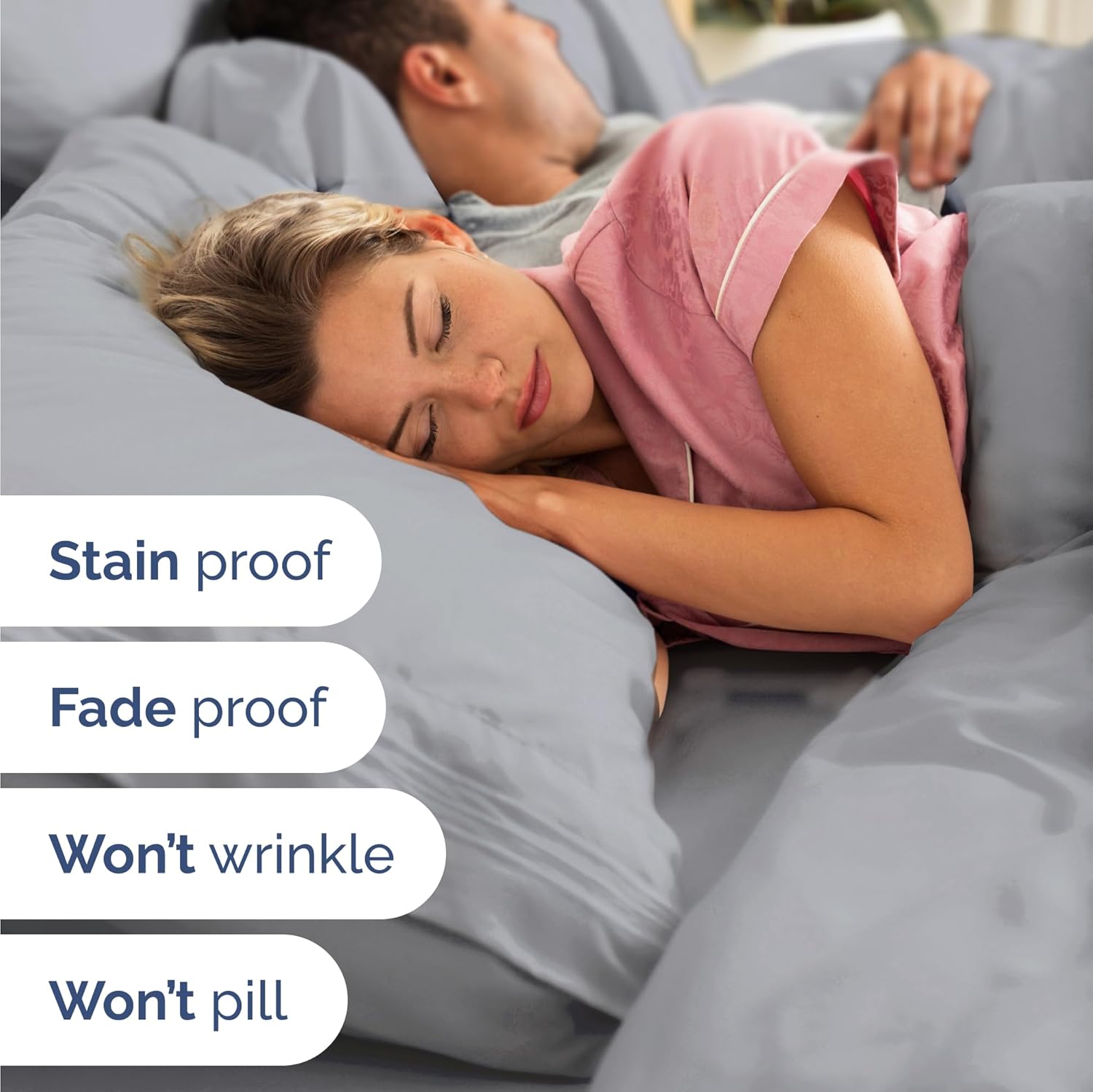 Steel Blue Twin Size 3-Piece Sheet Set by [Brand Name] - Comfy, Breathable & Cooling Luxury Bedding