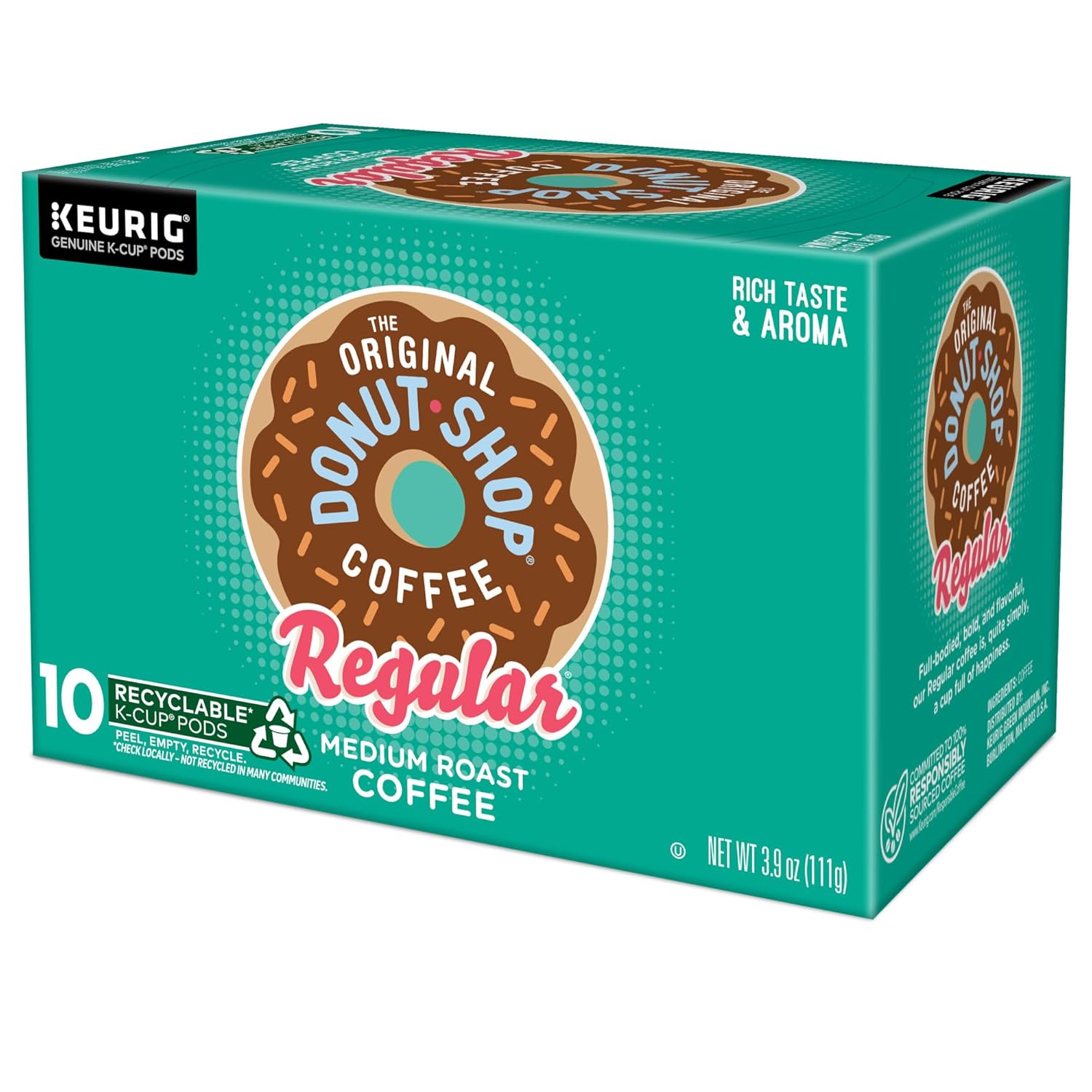 Original Donut Shop K-Cup Pods - Medium Roast Coffee | 60 Count (6 Packs of 10)