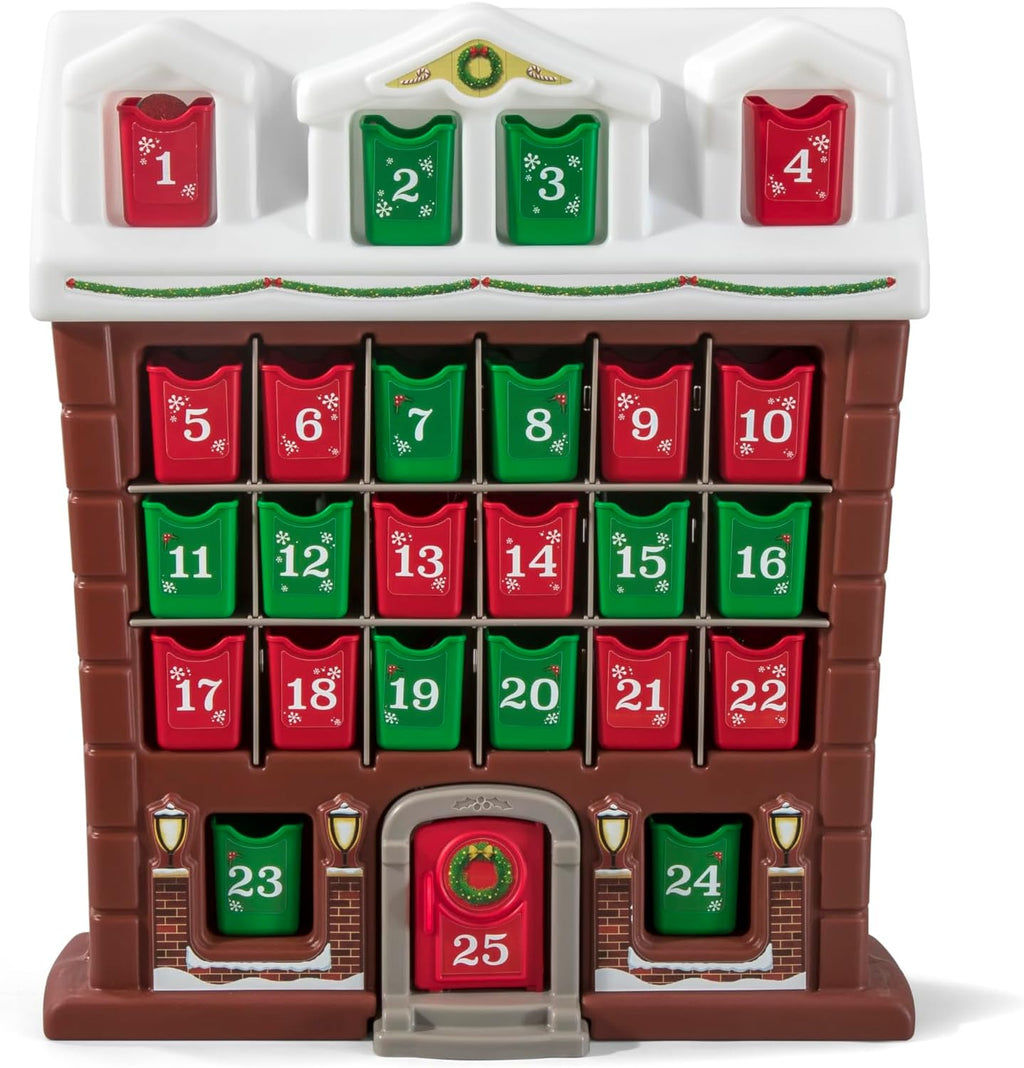 Step2 My First Advent Calendar - Interactive Christmas Toy with 25 Refillable Bins for Toddlers 1.5+ Years Old
