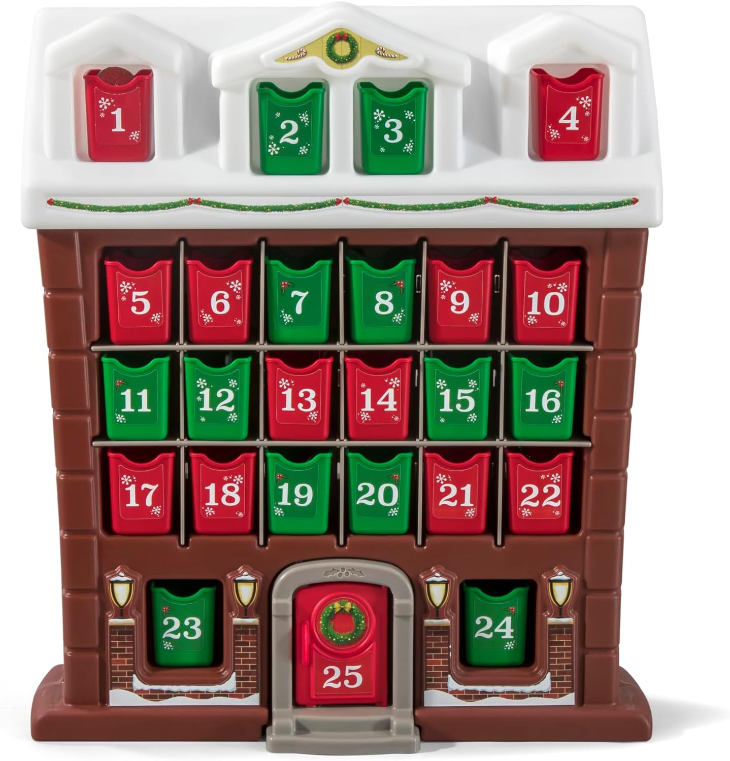 Step2 My First Advent Calendar - Interactive Christmas Toy with 25 Refillable Bins for Toddlers 1.5+ Years Old
