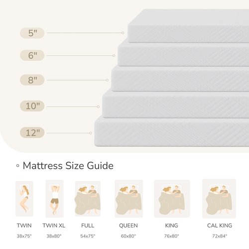 MLILY Twin Mattress in a Box, 5 inch Mattresses Made in USA for Kids Bed Single Size Daybed Individual Bunk, Memory Foam Medium Firm