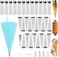 Skiennix 35-Piece Cream Horn Molds - Non-Stick Baking Tubes for Perfect Cannoli | Silver