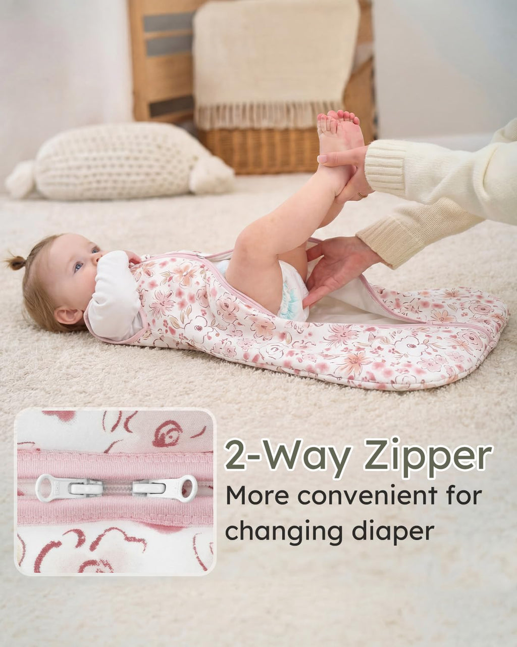 Yoofoss Baby Sleep Sack - 1.5 Tog Wearable Blanket for 12-18 Months | 100% Organic Cotton, Soft & Warm