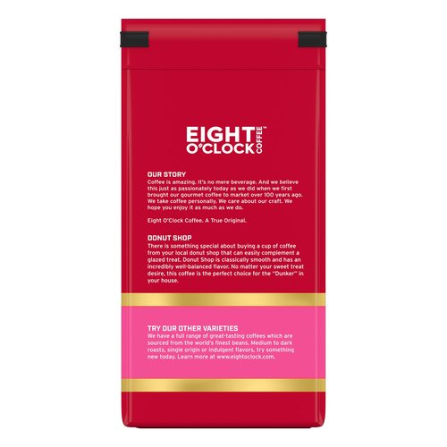 Eight O'Clock Coffee Donut Shop, 11 Ounce (Pack of 1), Mild Roast 100% Arabica Ground Coffee, Kosher Certified