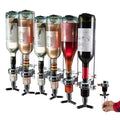 HAPYFMSHI Wall-Mounted House Liquor Dispenser | Alcohol Station Cocktail Tap, Push-Release Valves, Home Bar, Man Cave | Easy Assemble (6 Bottle)