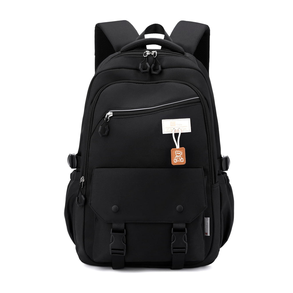 GRUOTEIS Kids Backpack for Girls Boys School Bag Kids Back Pack Multi-Pocket Bookbag, A03-Black
