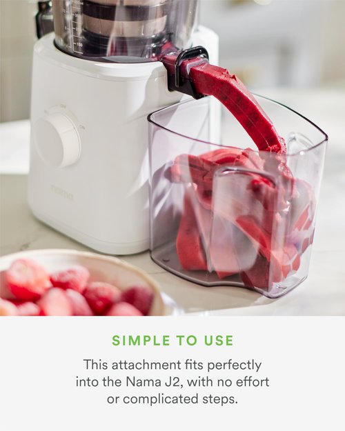 Nama Sorbet Attachment for J2 Juicer - Frozen Treat Maker Accessory, BPA-Free, Stainless Steel, Easy to Clean and Assemble