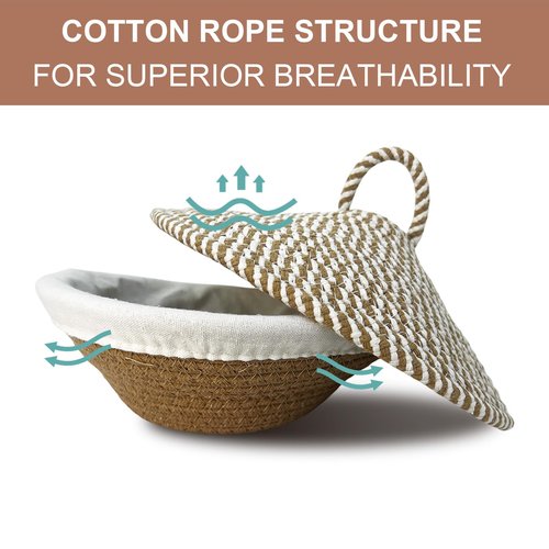 Sourdough Banneton Bread Proofing Basket, Cotton Rope Sourdough Bowl, Oval Bread Banneton Basket, Sourdough Kit, Sour Dough Kit, Proofing Baskets For Sourdough Bread Baking with Lid Lame Scraper