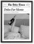 iHery Premium Natural Black Oak Wood Framed Wall Art - Dolce Far Niente Canvas Decor 12x16in