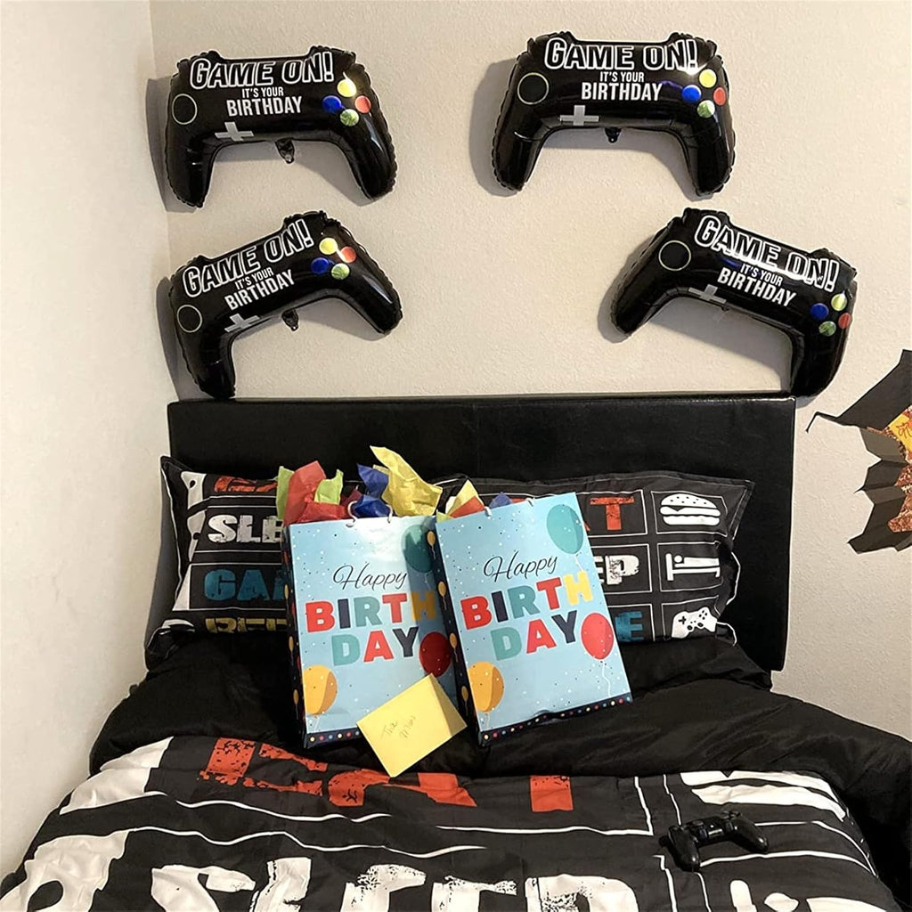 Skiennix Video Game Party Balloons - Giant Controller Mylar Foil | 5-Piece Set for Kids' Birthday Decor