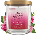 Glade Large Candle Jar - Wild Rose Petals Scented Candle Infused with Essential Oils | 16oz Air Freshener