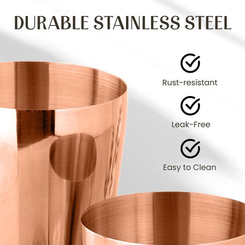Travel Bartender Kit Bag | Professional 17-Piece Copper Bar Tool Set with Portable Bar Bag and Shoulder Strap for Easy Carry and Storage | Best Travel Bar Set for Home Cocktail Making, Work, Parties