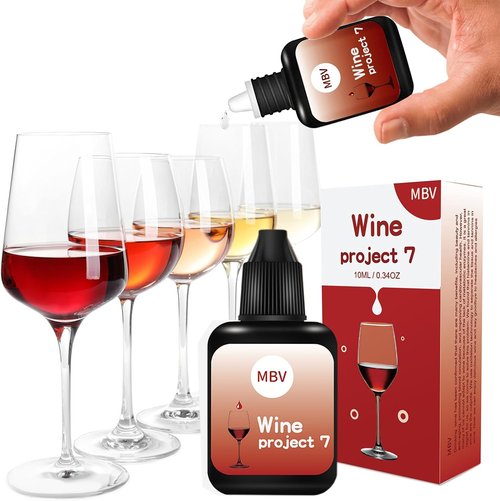 2 Bottles Wine Filter Drops, Red White Wine Lovers Tasteless Purifier Accessories Filters for Histamines and Sulfite, Gifts for Him Men and Women