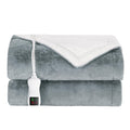 Heated Blanket Throw Size, Electric Throw Blanket, Heated Throw Blanket Electric Faux Fur Heating Blanket with 9 Heating Levels & 1-9 Hours Auto Off, Fast Heat & Overheat Protection, 50" x 60", Gray