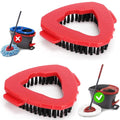 Funtin 2-Pack Mop Scrub Brush Head Compatible with Ocedar EasyWring 1-Tank Spin System, Shower Floor Scrubber for Bathroom Kitchen, Not Fit RinseClean (1-Tank (2-Pack))