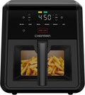 Chefman Air Fryer - TurboFry 7-Qt | 6-in-1 High-Powered Cooking for Crispier Results - Black