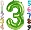 Numbers Balloon - 40 Inch Large Light Green Balloon for 3rd Birthday Decor | Perfect for Parties