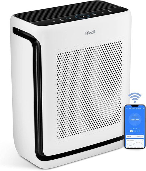 LEVOIT Air Purifier - Large Room Coverage Up to 1875 Ft² | Washable Pre-Filter & HEPA Sleep Mode, White