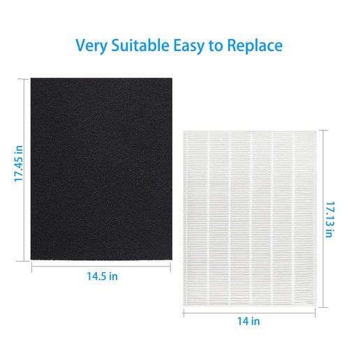 D480 Replacement Filter D4 Compatible with Winix D480 Air Purifier, H13 True HEPA Filter+ 4 Pack Activated Carbon Filters, Item Number 1712-0100-00