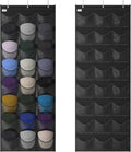 Unjumbly Baseball Hat Rack - 24 Pocket Over-The-Door Organizer with Clear Pockets | Black