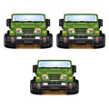 Beistle Jungle Safari Photo Prop – 3-Pack Off-Road Vehicle Cardstock Cutouts for Jungle Birthdays, Zoo Adventures, or Dinosaur-Themed Photo Booths – Wilderness Party Decorations – 3' x 25"