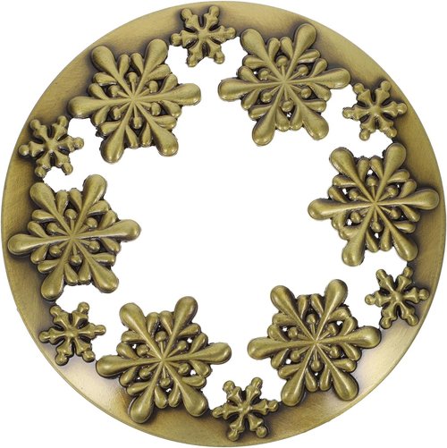 Healeved Christmas Candle Topper - Golden Metal Snowflake Shade for Even Burning | Holiday Decor