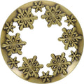 Healeved Christmas Candle Topper - Golden Metal Snowflake Shade for Even Burning | Holiday Decor