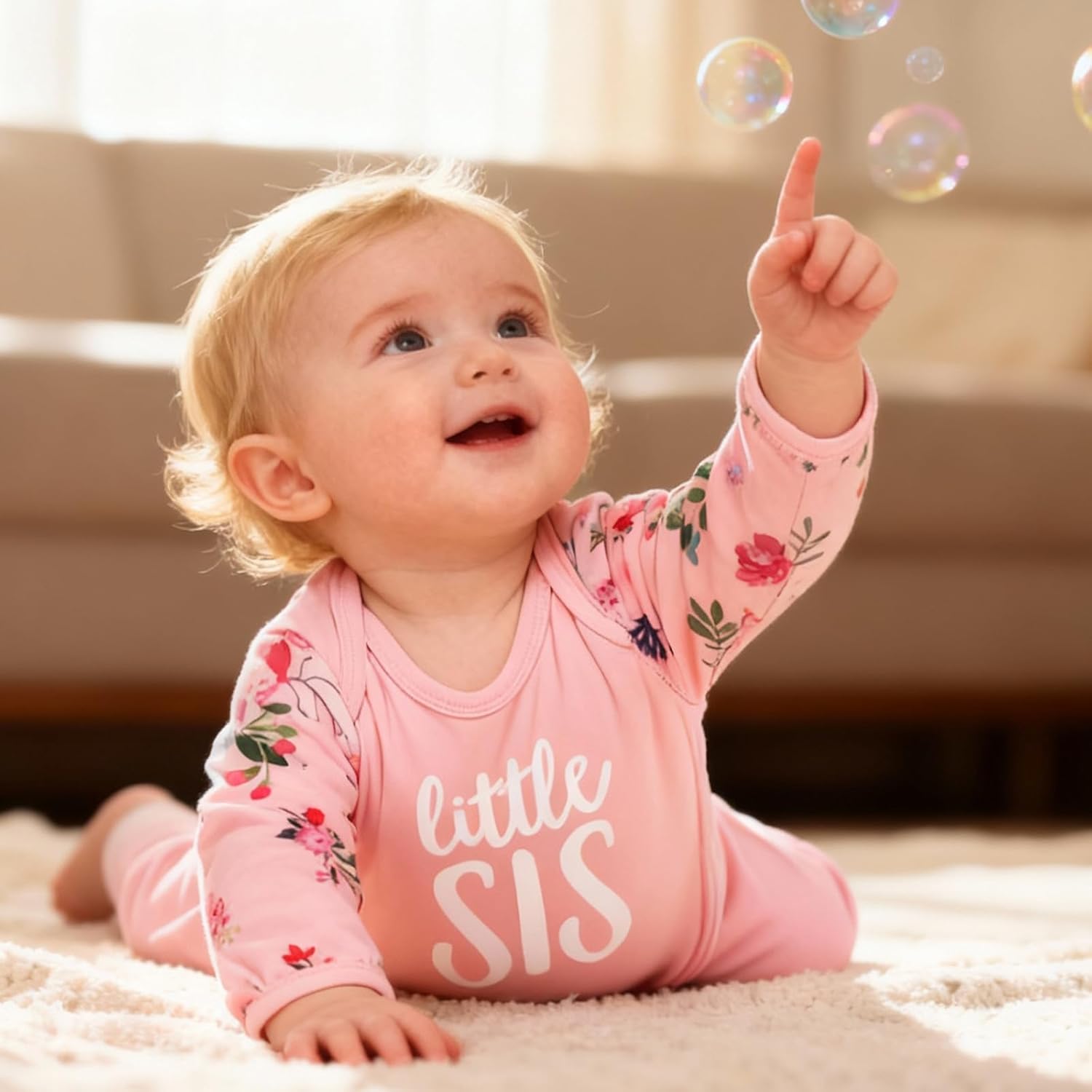 AMAWMW Newborn Baby Girl Sleeper Gown - Long Sleeve Stripe Nightgown | Perfect Gift Essentials