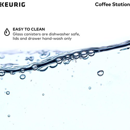 Keurig K-Cup Pod & Ground Coffee Storage Unit, Coffee Storage, Holds up to 12 ounces of Ground Coffee & 12 K-Cup Pods, Black