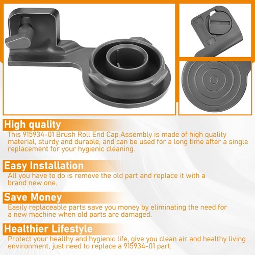 HASMX 915934-01 Brush Roll End Cap Assembly, Vacuum End Cap Assembly, Brush Roll Replacement End Cap for Dyson DC24 Vacuum Cleaner (1-Pack)