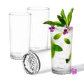 TOSSWARE Reserve 14oz Highball Set of 24, Premium Quality, Dishwasher Safe & Heat Resistant Unbreakable Plastic Cocktail Glasses, Clear