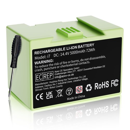 Uionvot 14.4V 5Ah i7 Battery for iRobot Roomba Battery Replacement Compatible with Roomba Batteries i7 i7+ i8 i6 i4 i4+ i3 i3+ i7158 J7 7150 7550 and e e5 e6 e5150 e5152 e6198