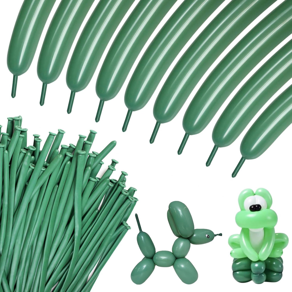 Sage Green 260Q Balloons by [Brand Name] - Thick Latex Twisting Balloons for Animal Models | 100pcs