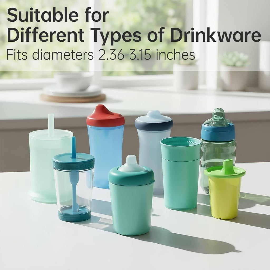 NiHome Silicone Dual-Handle Tumbler Grip - Fits 14oz Stanley & 12oz Zak Owala Cups | Ideal for Home & Travel