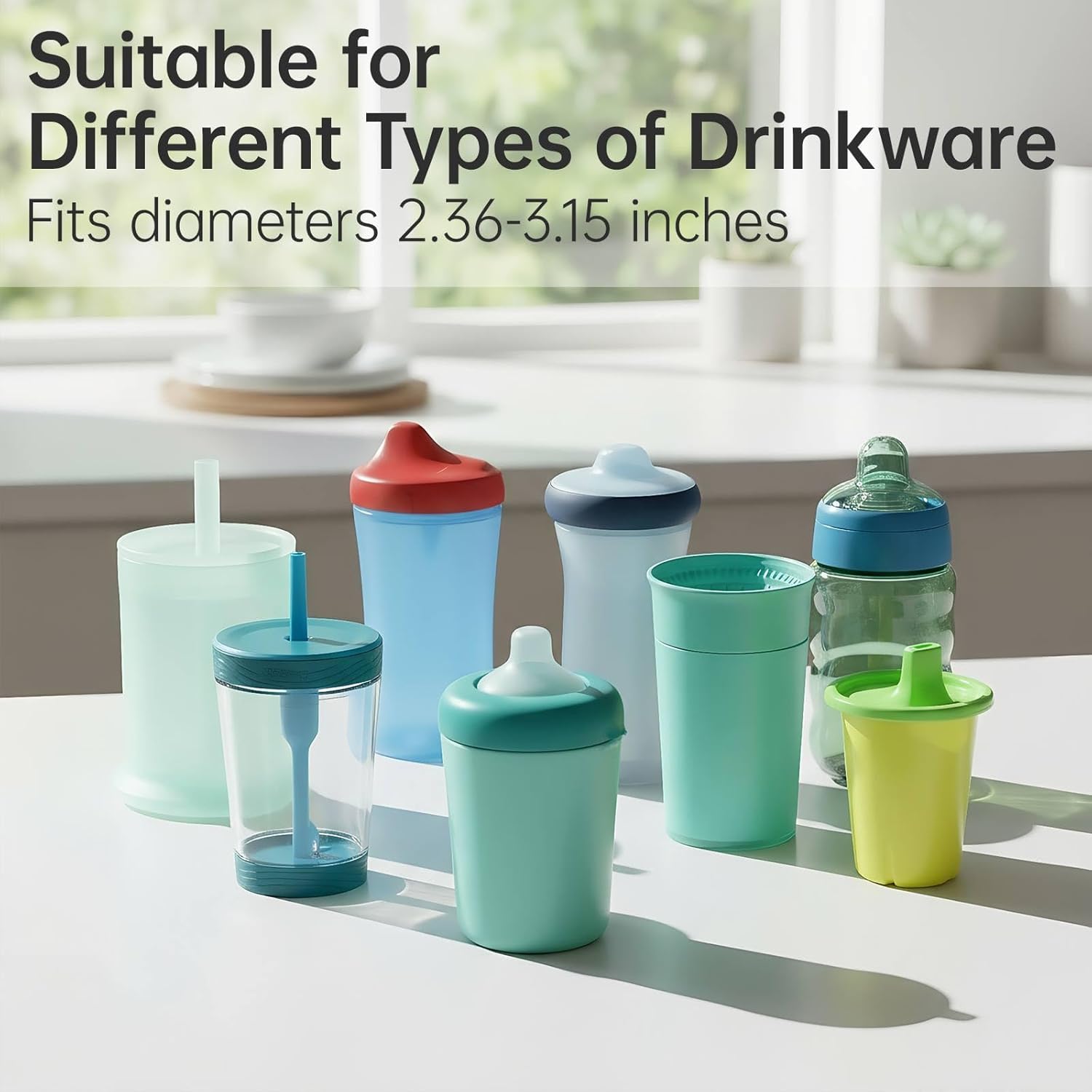 NiHome Silicone Dual-Handle Tumbler Grip - Fits 14oz Stanley & 12oz Zak Owala Cups | Ideal for Home & Travel