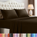 Utopia Bedding Queen Size Sheet Set - Soft, Breathable Microfiber | 4-Piece in Brown, Oeko-Tex Certified