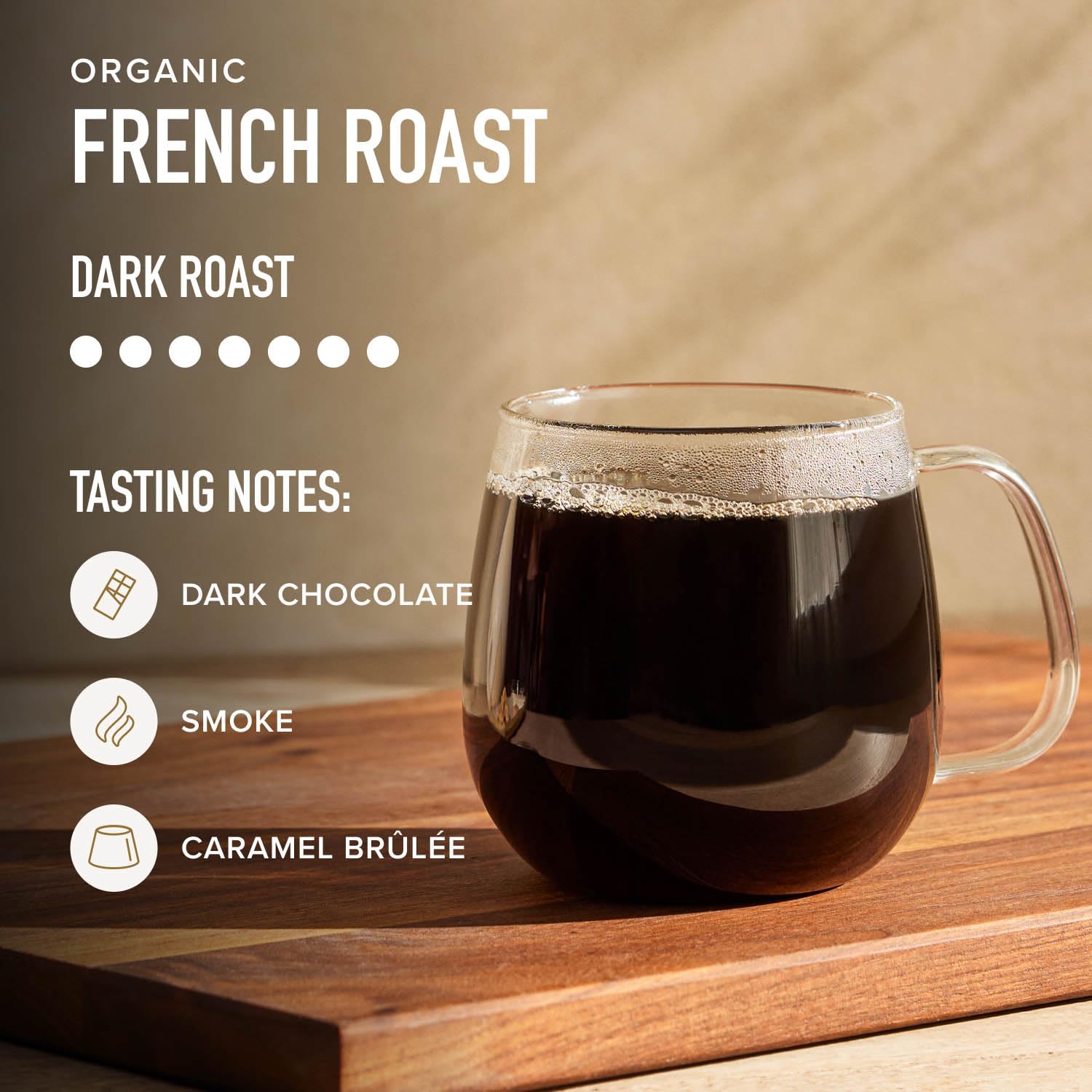 Peet's Coffee USDA Organic Dark Roast Ground Coffee - 100% Arabica French Roast, 18 Ounce Bag