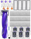 Yivy 22pcs Accessory Kit for Narwal Flow Robot Vacuum Cleaner, Replacement Set Compatible with Narwal Flow: 3 Track Mop Pads,1 Main Brush, 8 Side Brushes, 4 HEPA Filters, 6 Dust Bags,1 Cleaning Brush